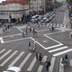 The “scramble” crosswalk at Hollywood and Highland. (Image: LADOT)